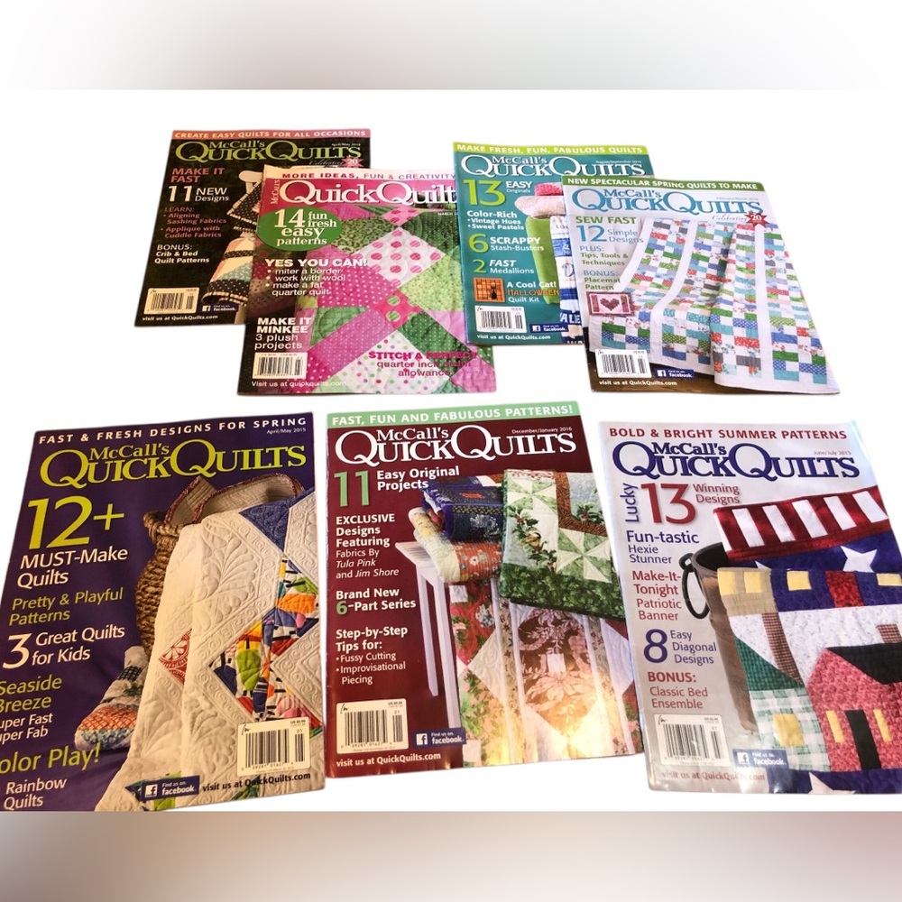 Lot of 7 McCalls Quick Quilts Magazines